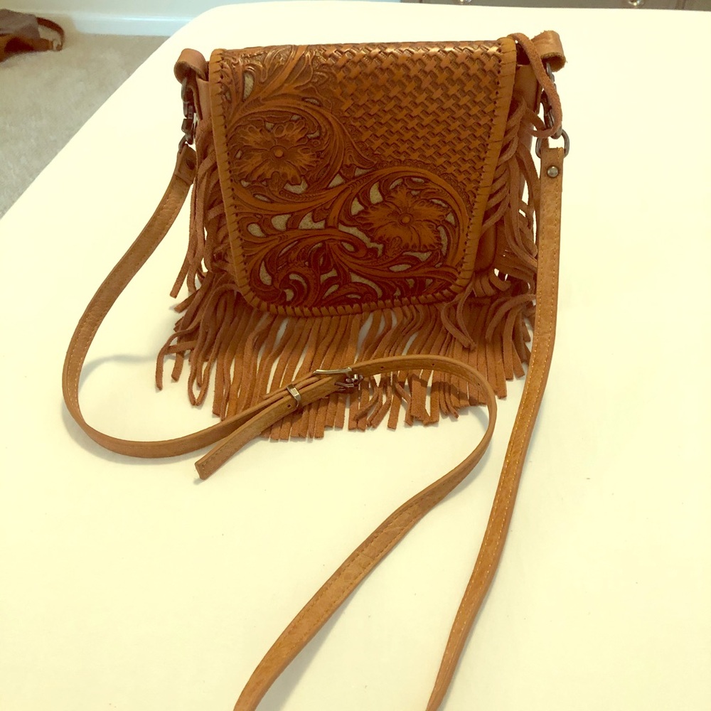 Montana west toiled leather crossbody